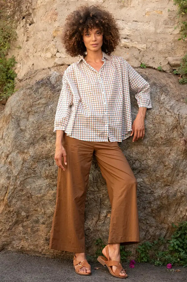 Zen Ethic Cerise Turquoise Terracotta Shirt - The Mercantile London