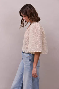 Faune Jean Oyster Lace Top - The Mercantile London