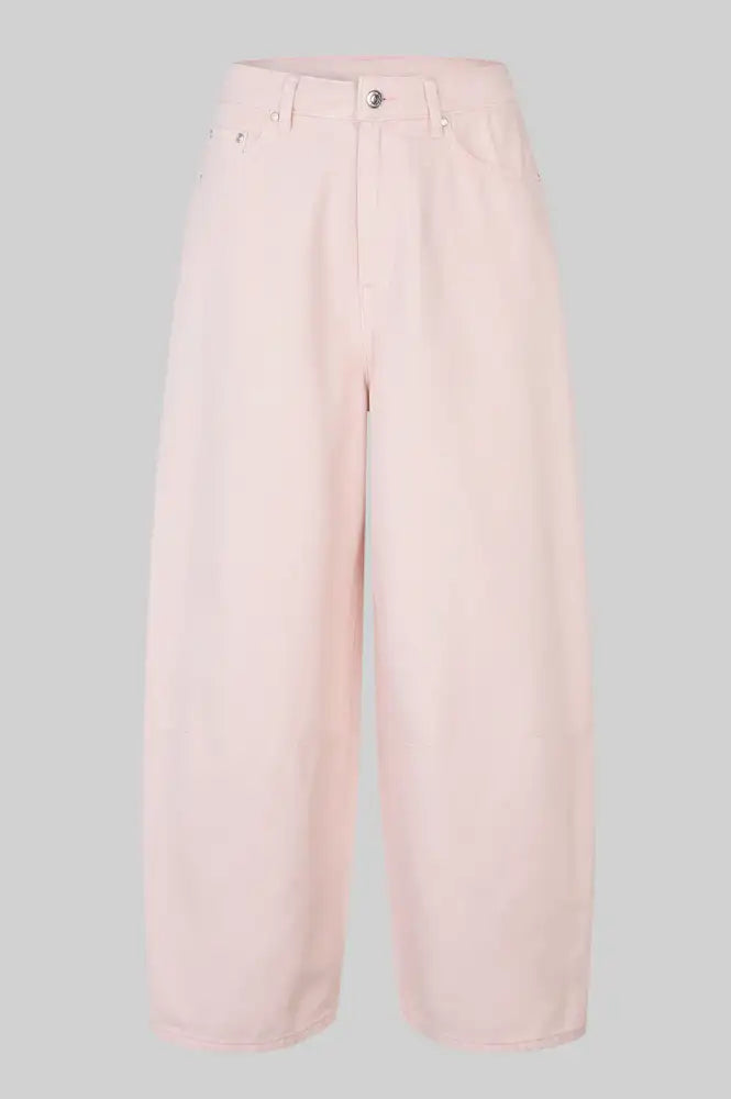 Second Female Reece Crystal Pink Barrel Leg Jeans - The Mercantile London