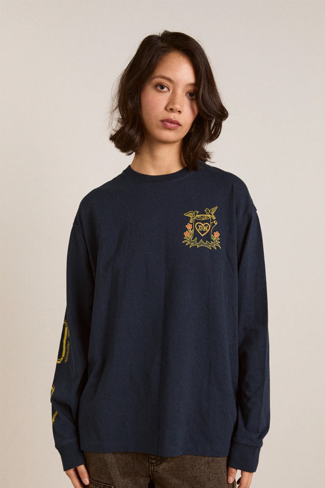 Damson Madder The Rambler Navy Long-Sleeve T-Shirt