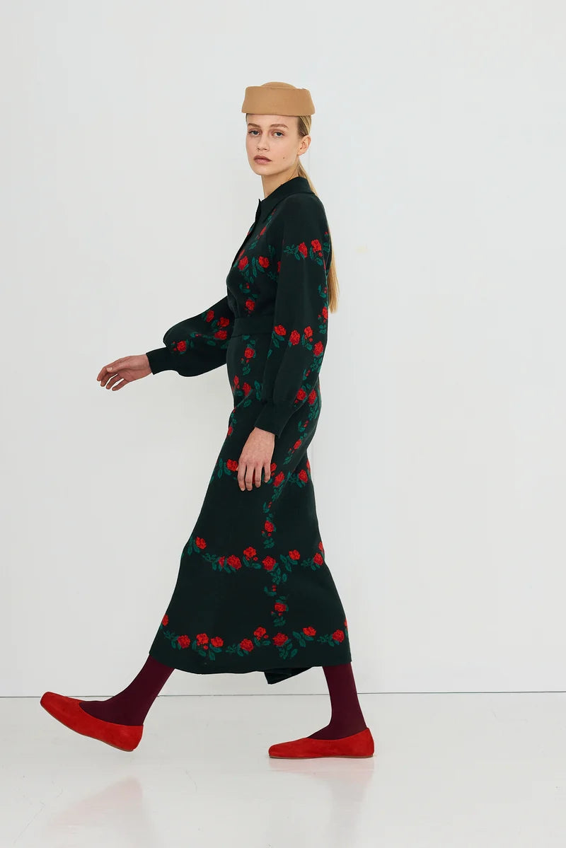 The Tiny Big Sister Roses Polo Sweater