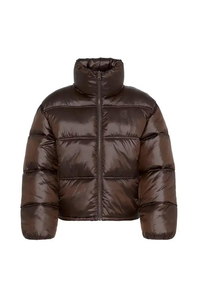 ICHI Fecina Mole Brown Puffer Jacket
