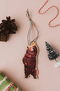 Mister Peebles Beary Lights Wooden Decoration - The Mercantile London