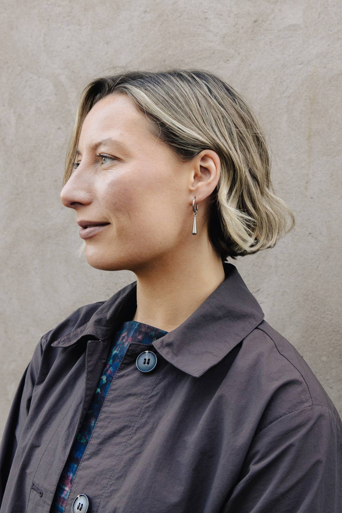 Nordic Muse Silver Elongated Drop Earrings