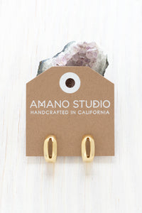 Amano Vintage Style Cut-Out Hoop Earrings - The Mercantile London