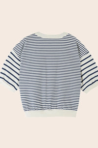 Emile Et Ida Dori Marine Blue Sweatshirt - The Mercantile London