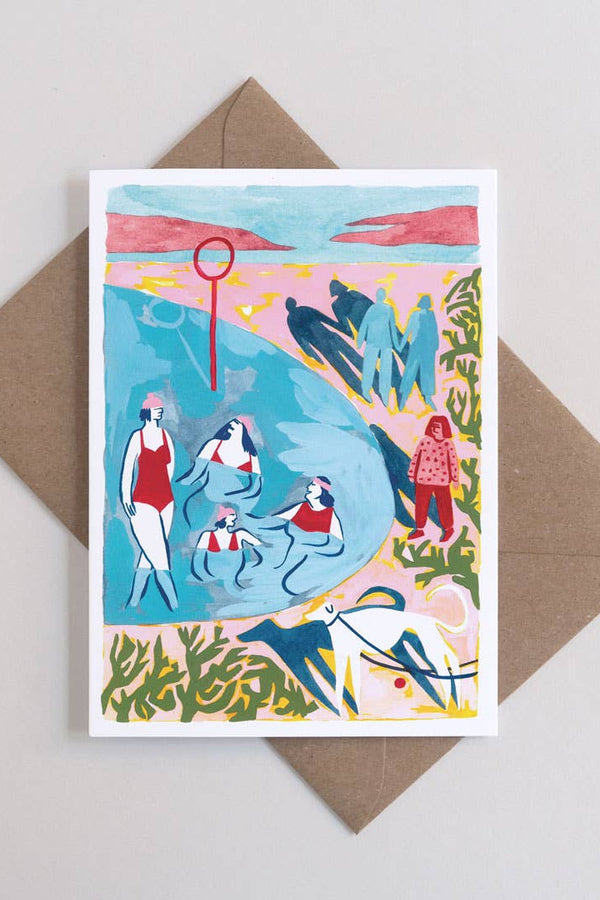 Printer Johnson Portobello Beach Greetings Card