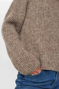 Numph Zindi Fossil Melange Pullover - The Mercantile London