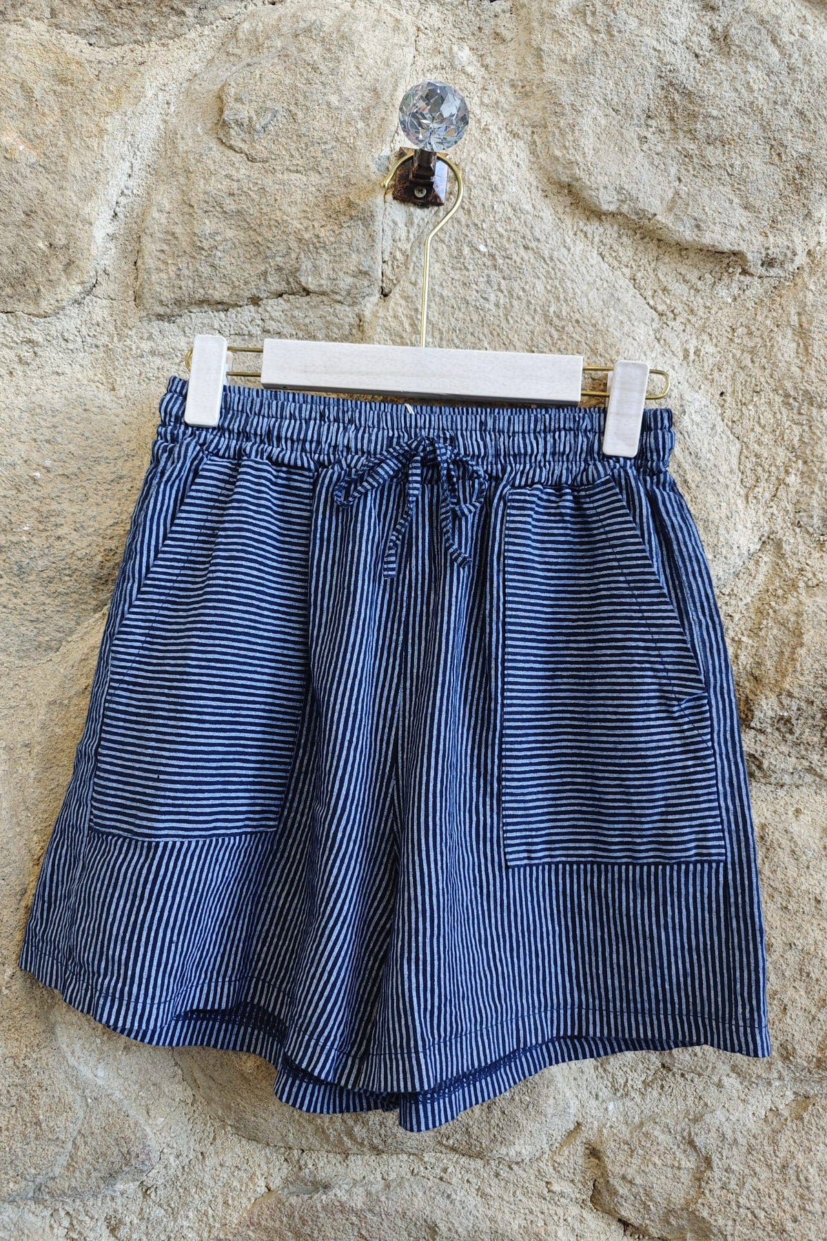 Linen & More Marine Stripe Shorts