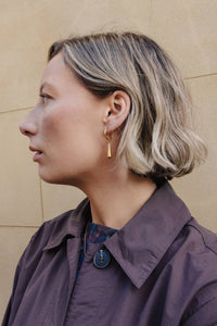 Nordic Muse Gold Elongated Drop Earrings