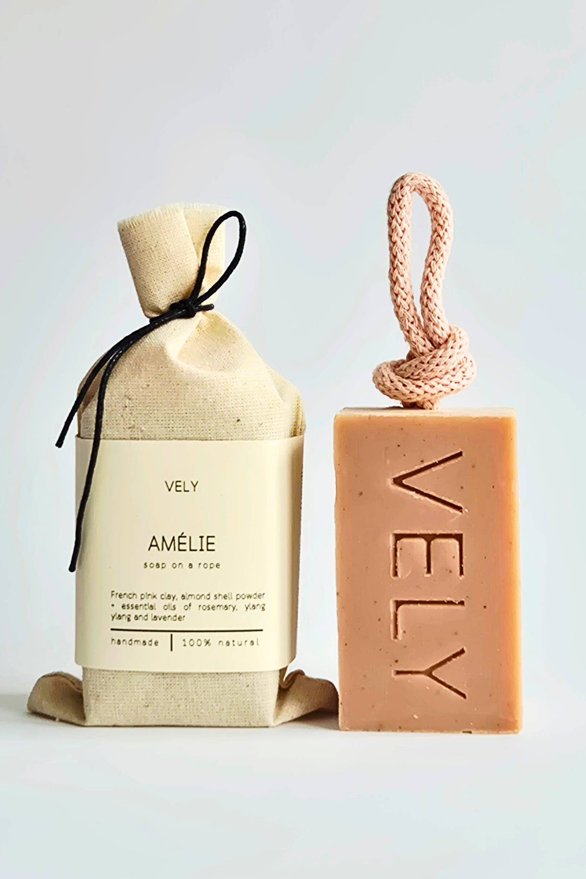 Two VELY products on a light gray background