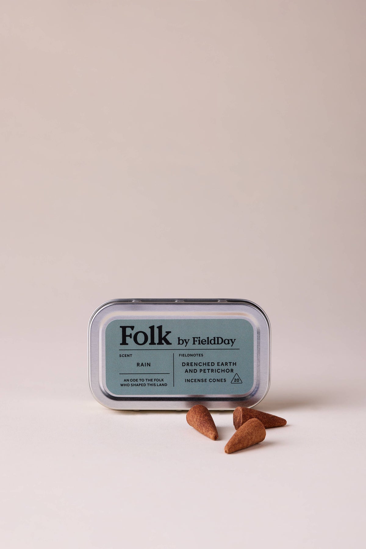 SS25 FieldDay Rain Folk Incense Cones Tin - The Mercantile London