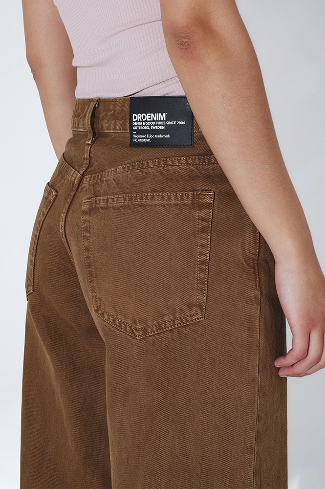 Dr Denim Rhue Low Wide Washed Teak - The Mercantile London