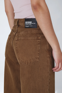 Dr Denim Rhue Low Wide Washed Teak - The Mercantile London