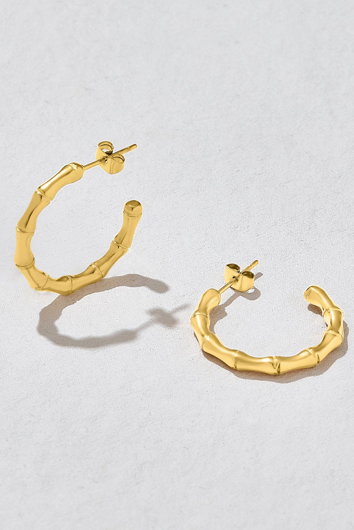 Shino Bamboo Hoop Earrings - The Mercantile London