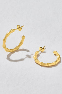 Shino Bamboo Hoop Earrings - The Mercantile London