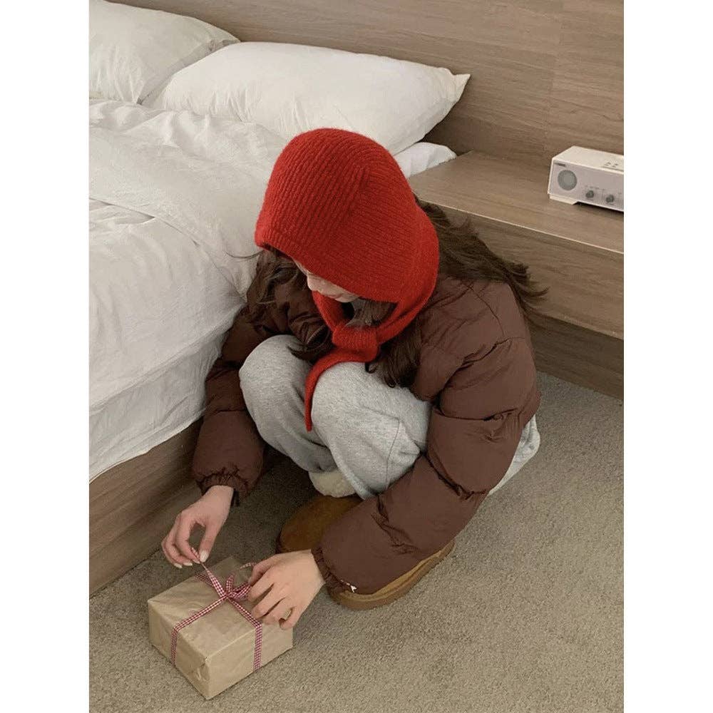 Mercantile Burgundy Scarf Tie Bonnet