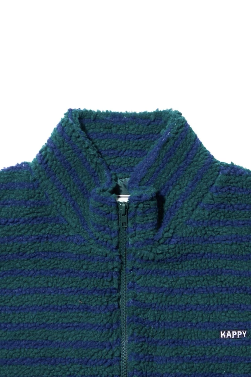 Kappy Green Stripe Fleece Vest