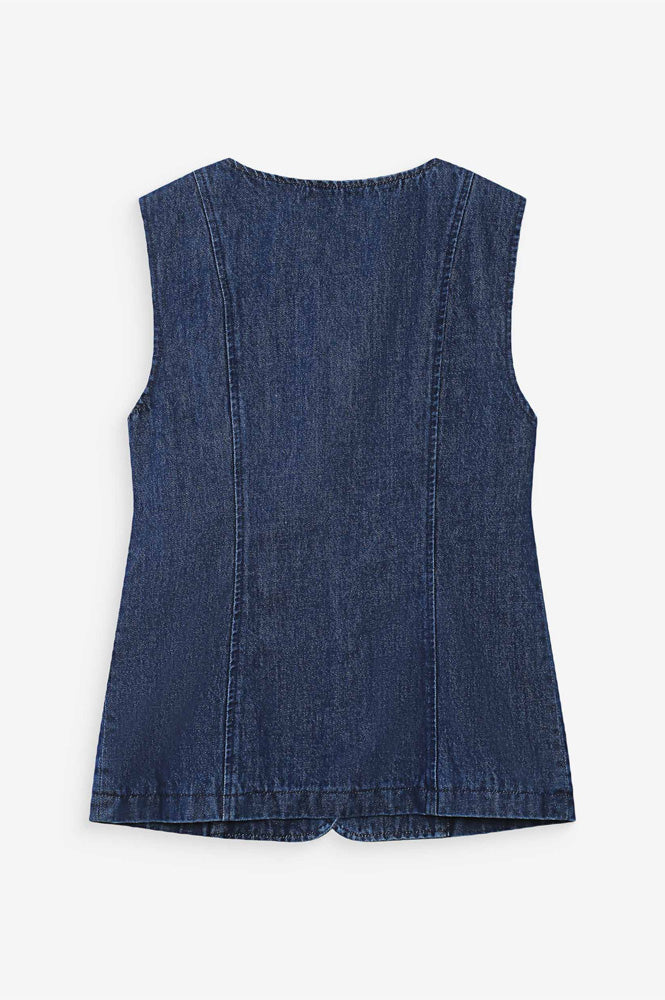 Grace & Mila Vallon Dark Denim Vest - The Mercantile London