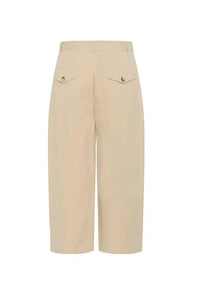 My Essential Wardrobe Cindy Feather Beige Trousers - The Mercantile London