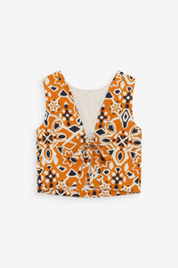 Grace & Mila Venise Cognac Printed Top - The Mercantile London
