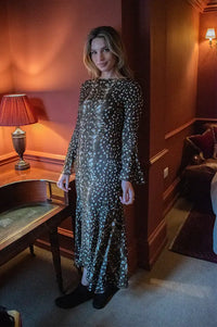 Carmen Says Jester Bambi Noir Print Dress - The Mercantile London
