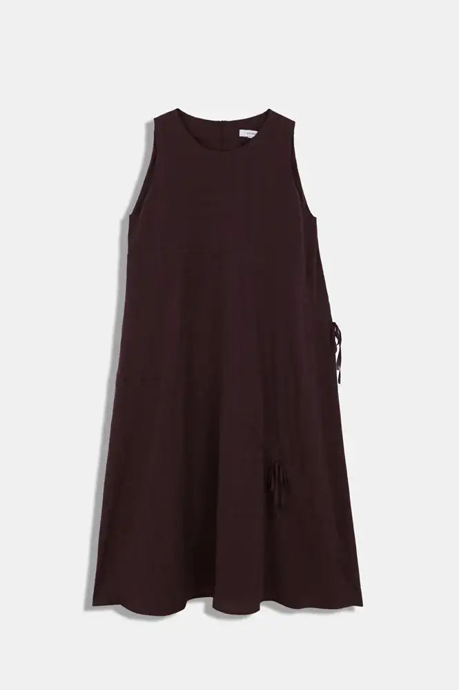 Rita Row Lovie Brown Asymmetric Gathered Dress - The Mercantile London