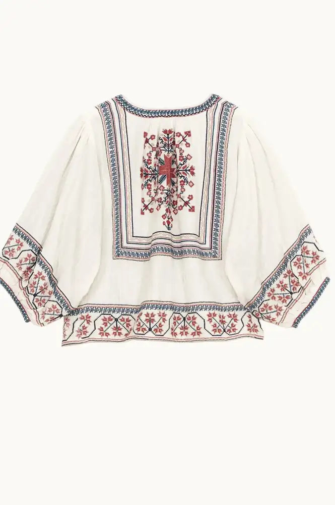 M.A.B.E Calista Ecru Embroidered Jacket