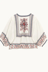 M.A.B.E Calista Ecru Embroidered Jacket
