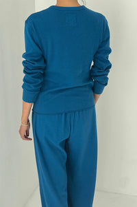 Le Bon Shoppe Pointelle Fundamental Sea Blue Top