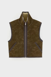 Bellerose Jonson Sheep Brown Reversible Sleeveless Jacket