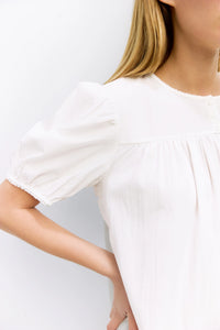 Mod Ref Frankie White Babydoll Ruffle Dress