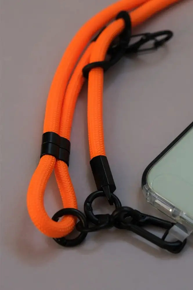 Talk And Tell Orange Crossbody Adjustable Phone Strap