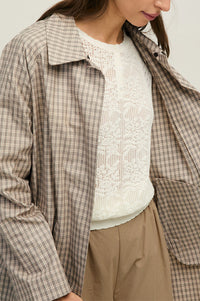 Yerse Check Water Repellent Trench Coat - The Mercantile London