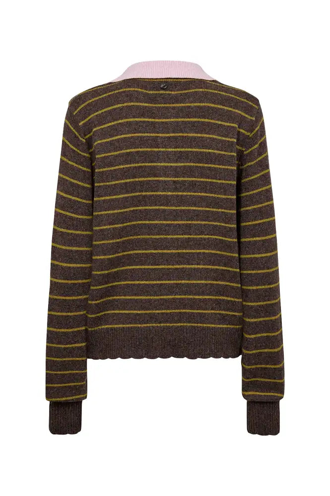 Numph Lucinda Black Coffee Stripe Jumper