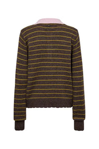 Numph Lucinda Black Coffee Stripe Jumper