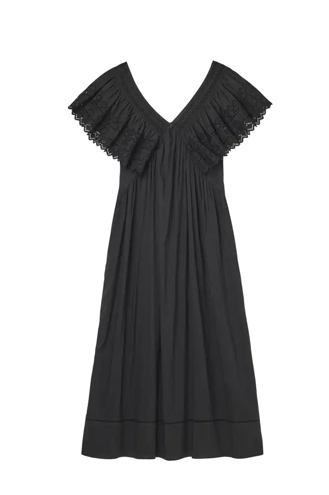 Faune Camelia Black Dress - The Mercantile London