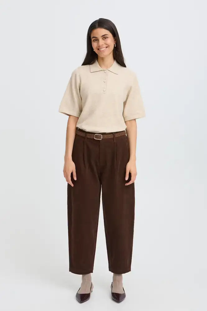 Fransa Calana Hot Fudge Corduroy Trousers - The Mercantile London