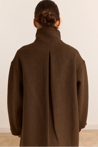 Damson Madder Agnes Chocolate Wool Coat