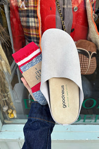 Good News Frankie Grey Mules - The Mercantile London