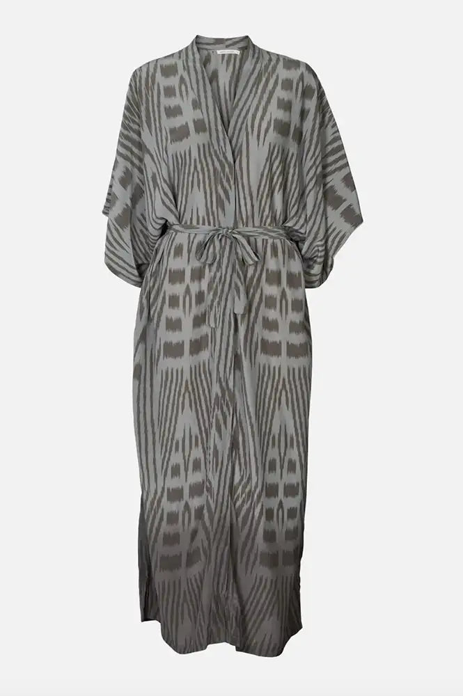 Rabens Saloner Alesandra Asphalt Ombre Ikat Kimono Dress - The Mercantile London