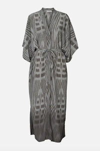 Rabens Saloner Alesandra Asphalt Ombre Ikat Kimono Dress - The Mercantile London