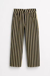 Sophie + Lucie Brown Trio Striped Boyfriend Jeans