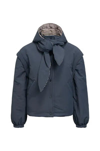 Object Timia Reversible Macadamia Check & Raven Puffer Jacket