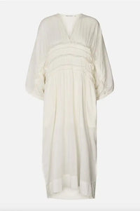 Rabens Saloner Ina Chalk Gathered Dress - The Mercantile London