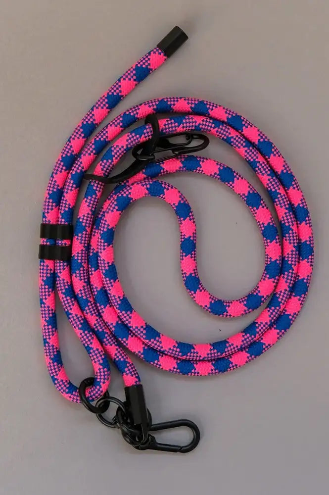 Talk And Tell Blue & Pink Crossbody Adjustable Phone Strap