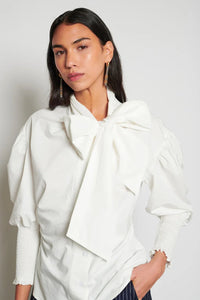 Ghospell Vittoria White Bow Blouse