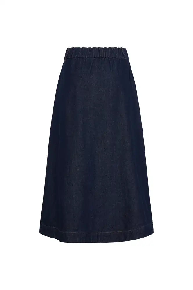Fransa Leslie Dark Blue Denim Skirt