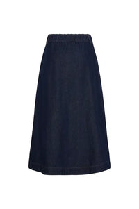 Fransa Leslie Dark Blue Denim Skirt