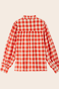 Emile Et Ida Diva Red Check Blouse - The Mercantile London